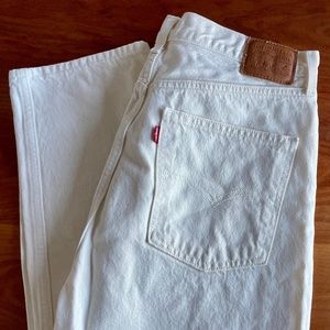 Levi's White Denim High Slim Straight Jeans Women W32 L31 NWOT